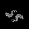 OXIS0242- 6 PCs PACK OF SILVER PEACOCK MOTIF GERMAN SILVER PENDANT