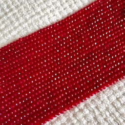 CRYSTAL0041- 1 STRAND 4MM RUBY RED OPAQUE CRYSTAL BEADS