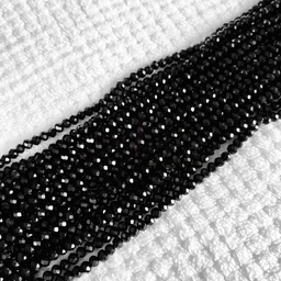 CRYSTAL0050	- 1 STRAND 4MM BLACK OPAQUE CRYSTAL BEADS