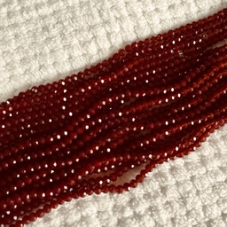 CRYSTAL0053	- 1 STRAND 4MM MAROON OPAQUE CRYSTAL BEADS
