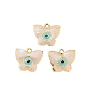 ARNAS 2 PCS PACK OF ANTIQUE GOLDEN CUTE BUTTERFLY CHARMS FOR NECKLACE | BRACELET | RAKHI MAKING