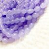 OVALBEADS04- 1 STRAND LILAC 10 X 8 MM OVAL SHAPED GLASS BEADS