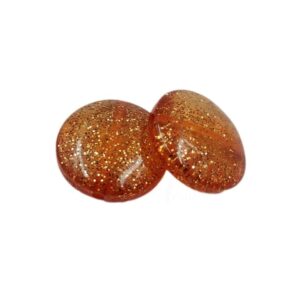 ARNAS 4 PCs PACK OF ORANGE FLAT ROUND MOTIVE CHEMICAL BEADS