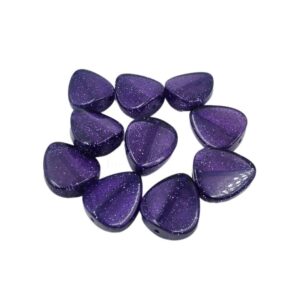 ARNAS 5 PCs PACK OF TRANSPARENT PURPLE TRIANGULAR DROP MOTIVE CHEMICAL BEADS