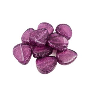 ARNAS 5 PCs PACK OF TRANSPARENT MAGENTA TRIANGULAR DROP MOTIVE CHEMICAL BEADS