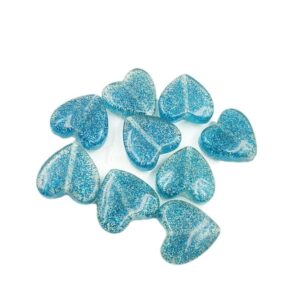 ARNAS 3 PCs PACK OF TRANSPARENT SKY BLUE HEART MOTIVE CHEMICAL BEADS