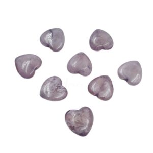 ARNAS 4 PCs PACK OF LAVENDER HEART MOTIVE CHEMICAL BEADS