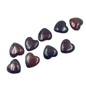 ARNAS 5 PCs PACK OF DARK BROWN HEART MOTIVE CHEMICAL BEADS