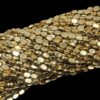 PLASTICBEADS0057 – ARNAS 80 PCs PACK OF 10 X 8 MM GOLDEN GEOMETRIC MOTIVE PLASTIC BEADS FOR JEWELLERY MAKING ( 30 GMs )