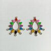 MEENAP0016- ARNAS 4 PCS PACK OF MULTI COLOR MEENA WITH SILVER OXIDIZED CHARMS FOR NECKLACE | EARRINGS MAKING