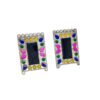 MEENAP0186- ARNAS 2 PCS PACK OF SILVER OXIDIZED CHARMS BLACK MEENA FOR NECKLACE | EARRINGS MAKING