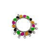 MEENAP0193- ARNAS 4 PCS PACK OF SILVER OXIDIZED MULTI COLOR MEENA CHARMS FOR NECKLACE | EARRINGS MAKING