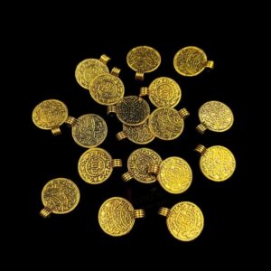 COINg0009- ARNAS 25 PIECES PACK OF GOLDEN OXIDIZED | GERMAN SILVER COIN FOR JEWELLERY MAKING – 25gm PACK