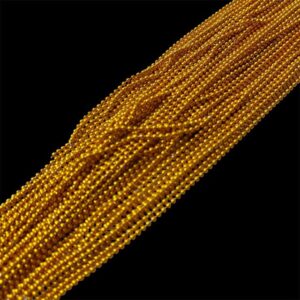 BALLCHAIN01 ARNA'S 2 METER GOLDEN BALL CHAIN FOR JEWELLERY MAKING | CRAFT WORK | ARI WORK