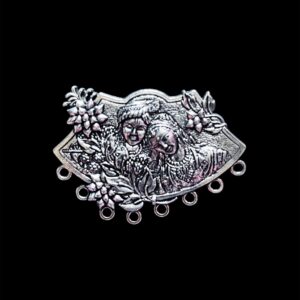 OXIS0343– 4 PCS PACK OF SILVER PLATED DESIGNER  GERMAN SILVER PENDANT