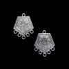 OXIS0342– 4 PCS PACK OF SILVER PLATED DESIGNER  GERMAN SILVER PENDANT