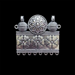 OXIS0340– 2 PCS PACK OF SILVER PLATED DESIGNER  GERMAN SILVER PENDANT