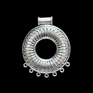 OXIS0322– 2 PCS PACK OF SILVER PLATED DESIGNER  GERMAN SILVER PENDANT
