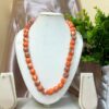 1LDORI15- ARNAS 1 PC PACK OF SINGLE LAYER FABRIC AND BEADS PEACH PRINTED TASSEL | DORI FOR JEWELLERY MAKING