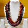 3LDORI23- ARNAS 1 PC PACK OF THREE LAYER FABRIC AND BEADS MULTICOLOR TASSEL | DORI FOR JEWELLERY MAKING