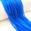 RGLASS0091- 1 STRAND ROYAL BLUE 4MM ROUND GLASS BEADS FOR JEWELLERY MAKING