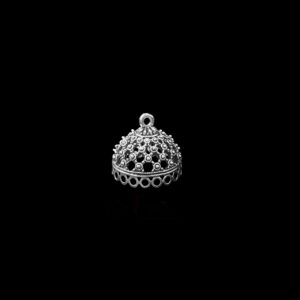 JHUMKAS0032- 3 PAIRS PACK OF GERMAN SILVER | OXIDIZED SILVER JHUMKIES FOR EARRING MAKING