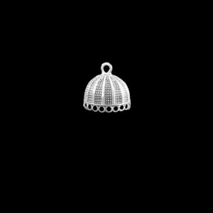 JHUMKAS0035- 3 PAIRS PACK OF GERMAN SILVER | OXIDIZED SILVER JHUMKIES FOR EARRING MAKING