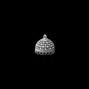 JHUMKAS0036- 3 PAIRS PACK OF GERMAN SILVER | OXIDIZED SILVER JHUMKIES FOR EARRING MAKING