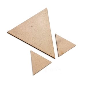 MDF0109- ARNAS 2 SETS OF TRIANGLE MOTIF PENDANT AND EARRINGS MDF BOARD CUT OUT COMBO FOR NECKLACE AND EARRINGS MAKING| CRAFTING MATERIAL