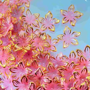 PLASTICBEADS0093  ARNAS 1 PACK OF 15MM BABY PINK ACRYLIC FLOWER FOR BROOCH MAKING | JEWELLERY MAKING| EMBROIDERY | CRAFT WORK