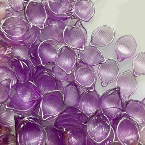 PLASTICBEADS0103 ARNAS 1 PACK OF 2.2 X1.5 CM PURPLE ACRYLIC FLOWER FOR JEWELLERY MAKING| RESIN WORK| CRAFT WORK