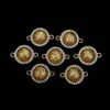 ECHARMS0252 ARNAS CIRCLE SHAPED GOLDEN COLOR CHARMS FOR RAKHI MAKING | BRACELET MAKING | JEWELRY MAKING