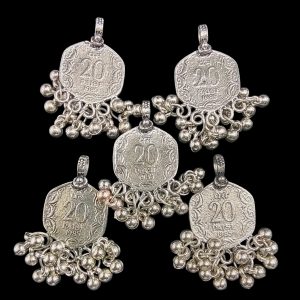 COINS0007-ARNAS 5 PIECES PACK OF SILVER OXIDIZED| GERMAN SILVER COIN FOR JEWELLERY MAKING – 35gm PACK