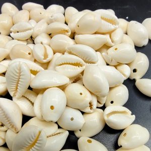 COWRIE0002- ARNA’S 100 GM SINGLE HOLE WHITE SMALL COWRIE SHELL FOR JEWELLERY MAKING – 80 PCS APPROX.
