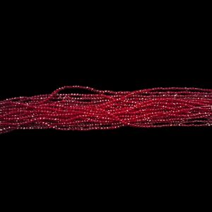 CRYSTAL0084 – 1 STRAND 4MM DARK MAROON COLOR CUT TRANSPARENT CRYSTAL BEADS