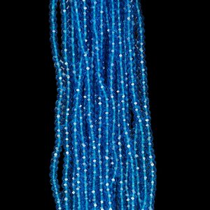CRYSTAL0088 – 1 STRAND 4MM COBALT BLUE COLOR CUT TRANSPARENT CRYSTAL BEADS