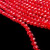 CRYSTAL0093- 1 STRAND 6MM BRIGHT RED TRANSPERANT CRYSTAL BEADS