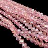 CRYSTAL0097- 1 STRAND 8MM LIGHT PINK TRANSPERANT CRYSTAL BEADS
