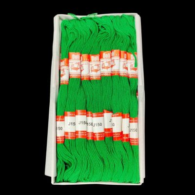 J150 – ARNAS 1 BOX (25 PCS) OF DOLI GREEN COLOR COTTON THREAD FOR SEWING | CRAFTING | JEWELLERY MAKING