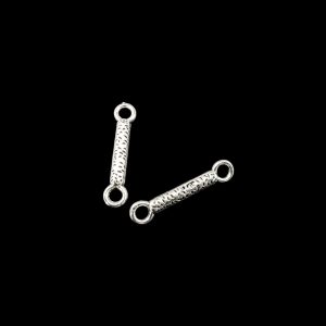OXIS0347– ARNA’S 20 PCS PACK OF SILVER PLATED DESIGNER DOUBLE LOOP GERMAN SILVER PENDANT