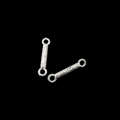 OXIS0347– ARNA’S 20 PCS PACK OF SILVER PLATED DESIGNER DOUBLE LOOP GERMAN SILVER PENDANT