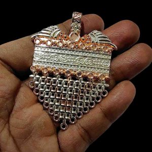 PREMIUM003-1 PCS PACK OF BIG SIZE GERMAN SILVER PENDANT FOR | JEWELLERY MAKING