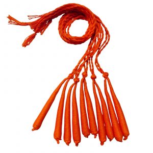 REGULARDORI52- 5 PCS PACK OF ORANGE HANDMADE BIG SIZE ADJUSTABLE COTTON NECKLACE DORI, BACK ROPE CORD FOR JEWELLERY MAKING
