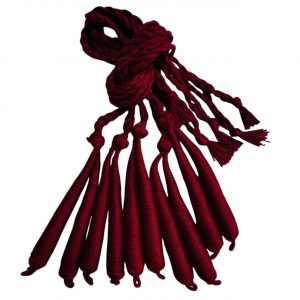 REGULARDORI50- 5 PCS PACK OF MAROON HANDMADE BIG SIZE ADJUSTABLE COTTON NECKLACE DORI, BACK ROPE CORD FOR JEWELLERY MAKING