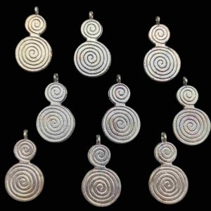 OXIS0349– ARNA’S 12 PCS PACK OF SILVER PLATED DESIGNER GERMAN SILVER PENDANT